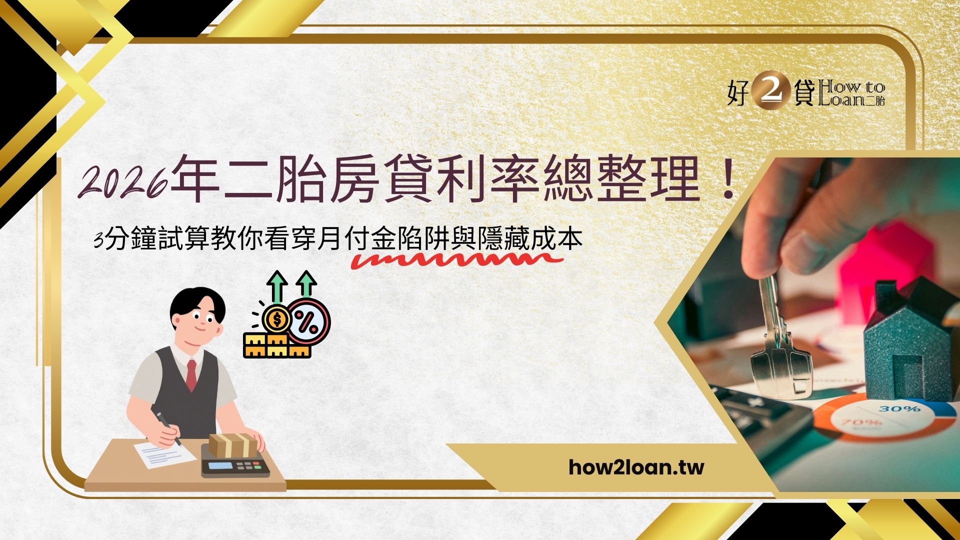 2026年二胎房貸利率總整理！3分鐘試算教你看穿月付金陷阱與隱藏成本